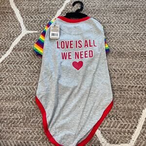 "Love is all we need" Dog shirt Sz 2XL